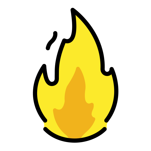 fire transparent PNG icon, color version, 618 by 618 pixels