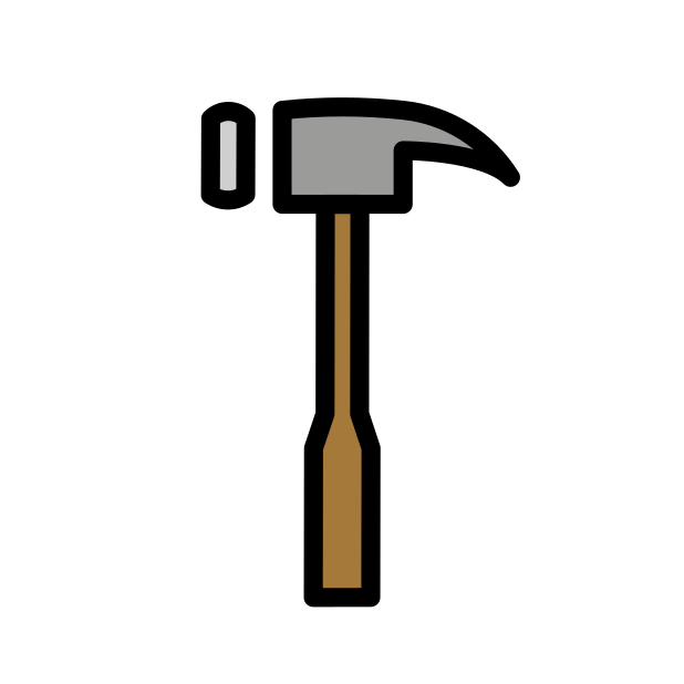 hammer transparent PNG icon, color version, 618 by 618 pixels