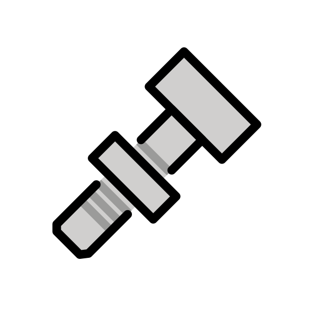 nut and bolt transparent PNG icon, color version, 618 by 618 pixels