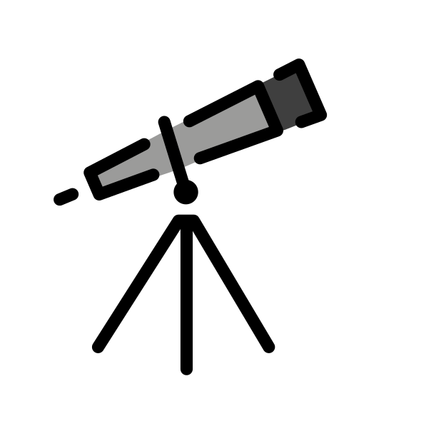 telescope transparent PNG icon, color version, 618 by 618 pixels