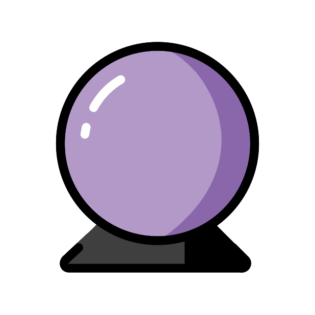 crystal ball transparent PNG icon, color version, 618 by 618 pixels