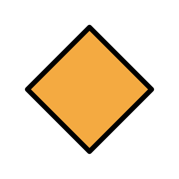 large orange diamond transparent PNG icon, color version, 618 by 618 pixels