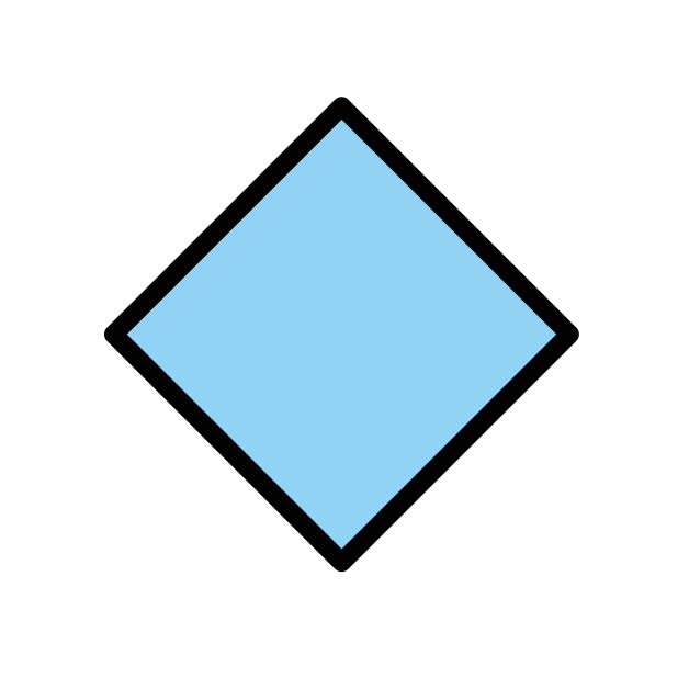 large blue diamond transparent PNG icon, color version, 618 by 618 pixels