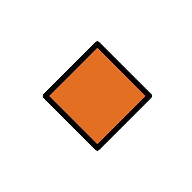small orange diamond transparent PNG icon, color version, 618 by 618 pixels