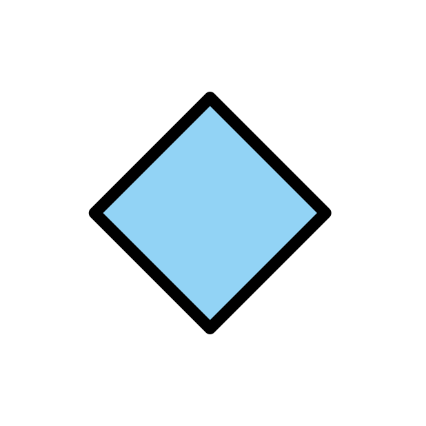 small blue diamond transparent PNG icon, color version, 618 by 618 pixels