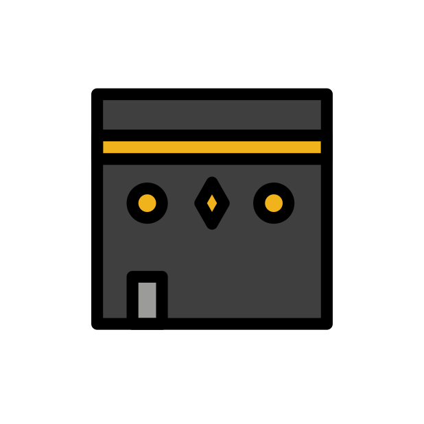kaaba transparent PNG icon, color version, 618 by 618 pixels