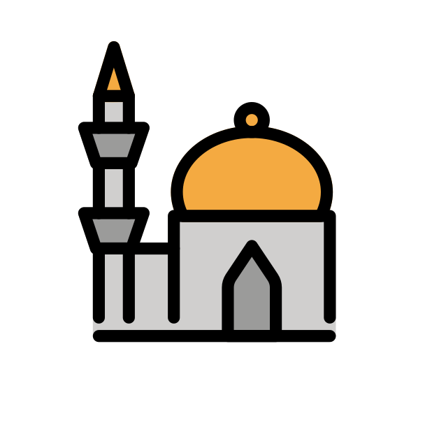 mosque transparent PNG icon, color version, 618 by 618 pixels