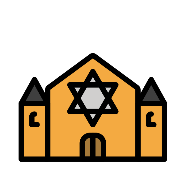 synagogue transparent PNG icon, color version, 618 by 618 pixels