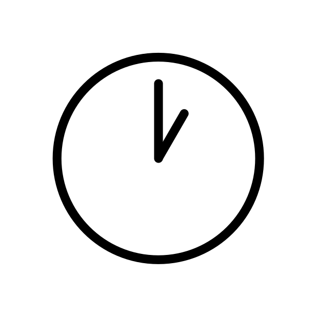 one o’clock transparent PNG icon, color version, 618 by 618 pixels