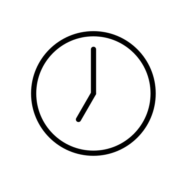 seven o’clock transparent PNG icon, color version, 618 by 618 pixels