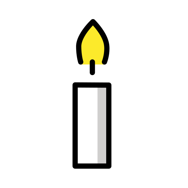 candle transparent PNG icon, color version, 618 by 618 pixels