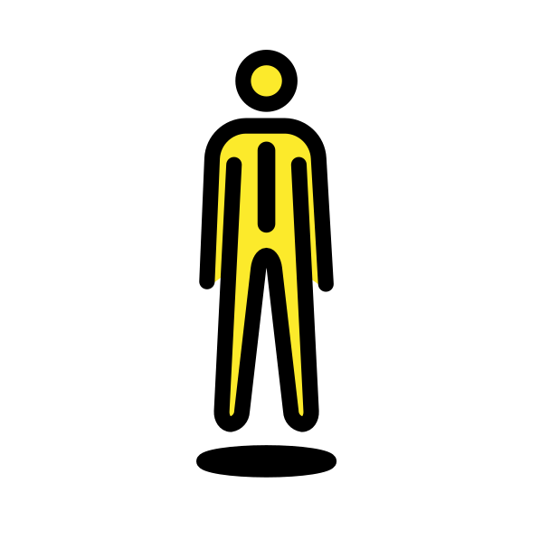 person in suit levitating transparent PNG icon, color version, 618 by 618 pixels