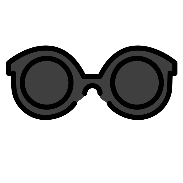 sunglasses transparent PNG icon, color version, 618 by 618 pixels