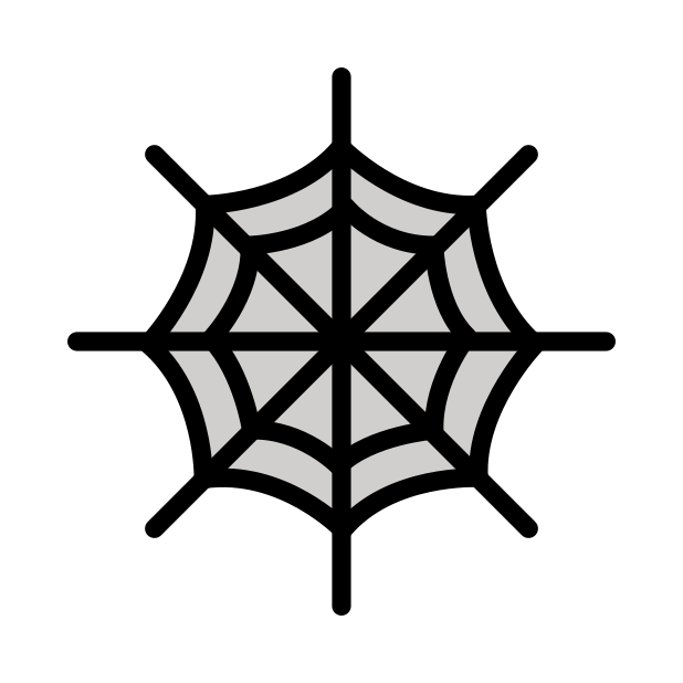 spider web transparent PNG icon, color version, 618 by 618 pixels