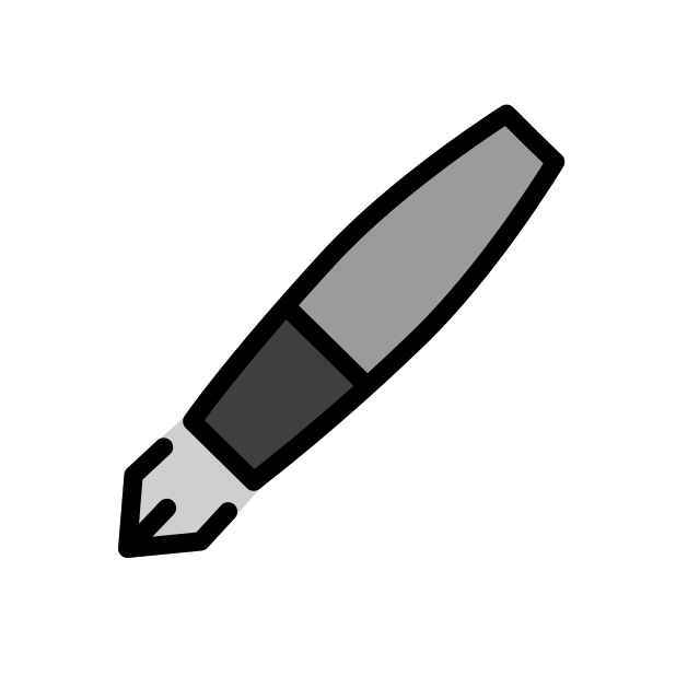 fountain pen transparent PNG icon, color version, 618 by 618 pixels