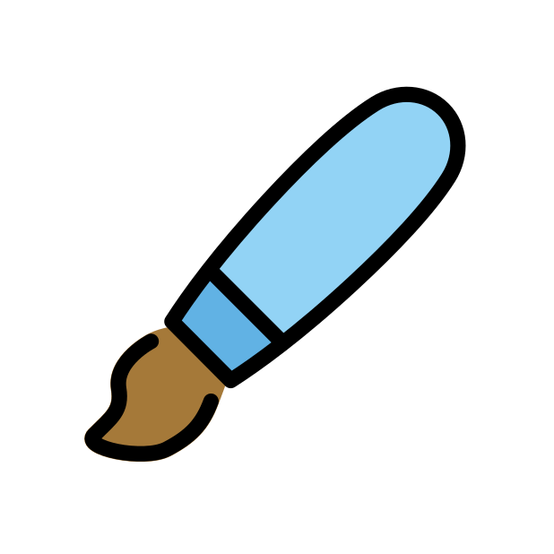 paintbrush transparent PNG icon, color version, 618 by 618 pixels