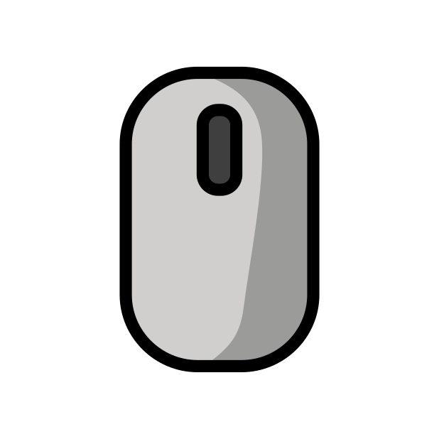 computer mouse transparent PNG icon, color version, 618 by 618 pixels