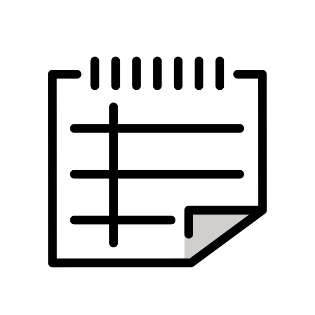 spiral notepad transparent PNG icon, color version, 618 by 618 pixels
