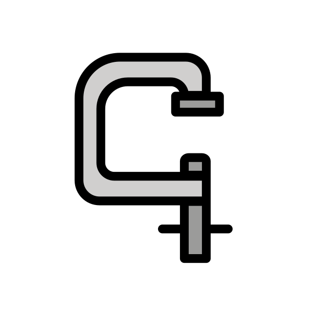 clamp transparent PNG icon, color version, 618 by 618 pixels