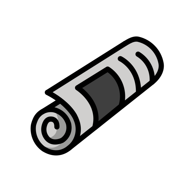 rolled-up newspaper transparent PNG icon, color version, 618 by 618 pixels