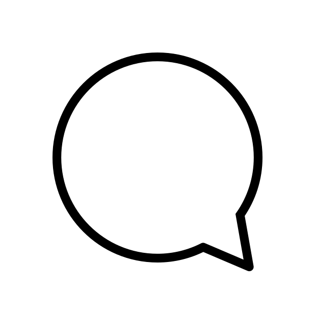 left speech bubble transparent PNG icon, color version, 618 by 618 pixels
