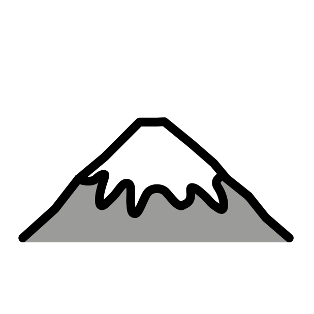 mount fuji transparent PNG icon, color version, 618 by 618 pixels