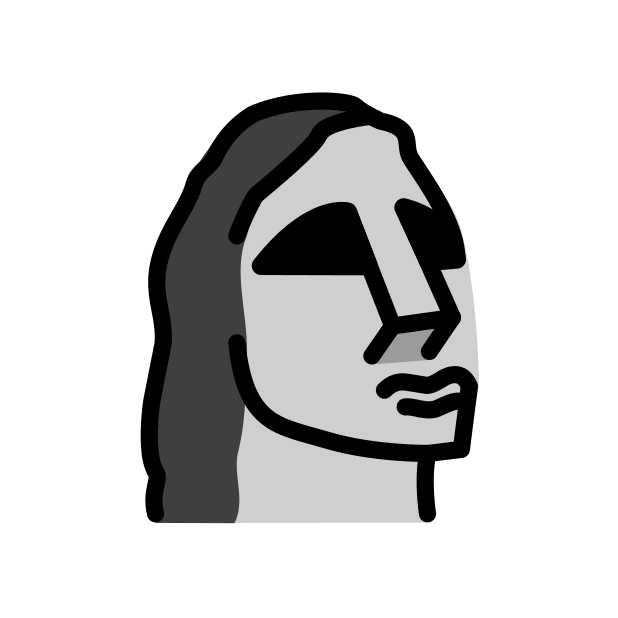 moai transparent PNG icon, color version, 618 by 618 pixels