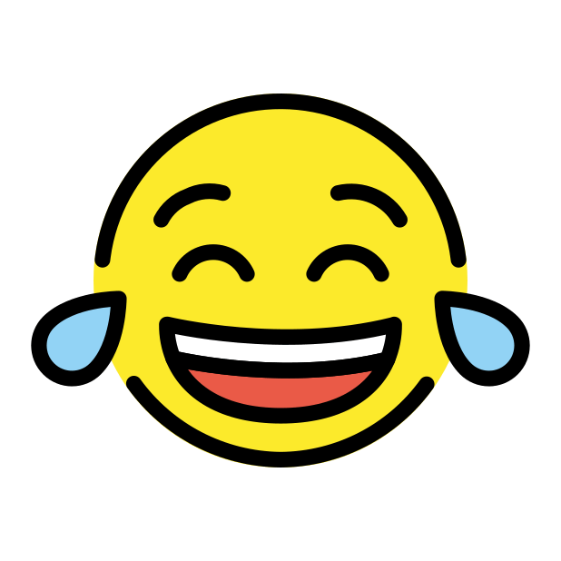 face with tears of joy transparent PNG icon, color version, 618 by 618 pixels
