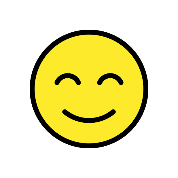 smiling face with smiling eyes transparent PNG icon, color version, 618 by 618 pixels