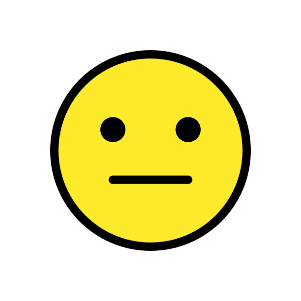 neutral face transparent PNG icon, color version, 618 by 618 pixels