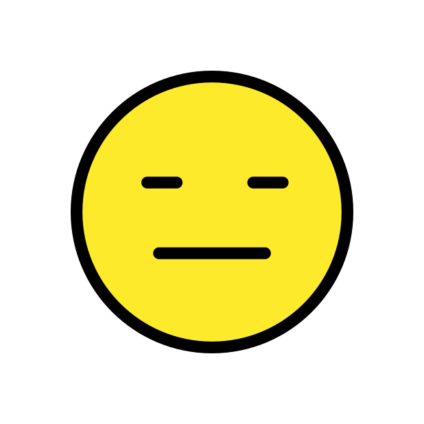 expressionless face transparent PNG icon, color version, 618 by 618 pixels