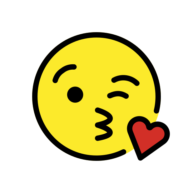 face blowing a kiss transparent PNG icon, color version, 618 by 618 pixels