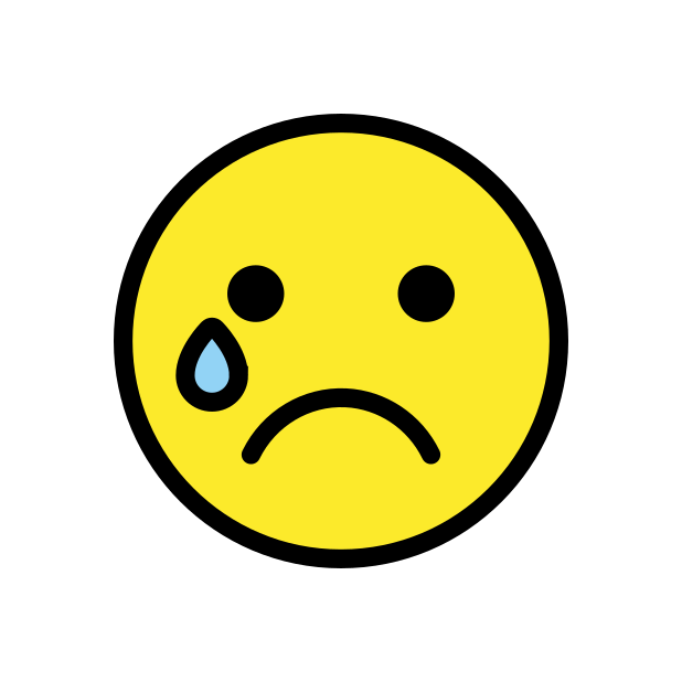 crying face transparent PNG icon, color version, 618 by 618 pixels