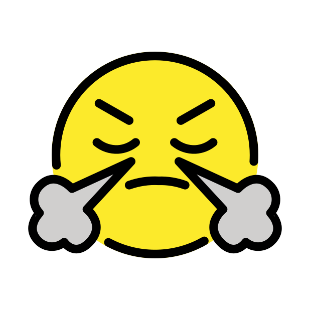 face with steam from nose transparent PNG icon, color version, 618 by 618 pixels