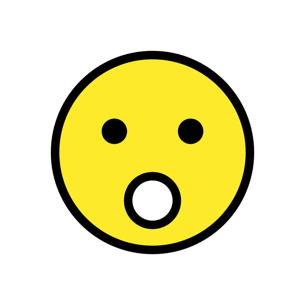 face with open mouth transparent PNG icon, color version, 618 by 618 pixels