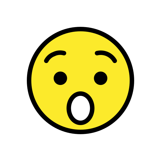 hushed face transparent PNG icon, color version, 618 by 618 pixels