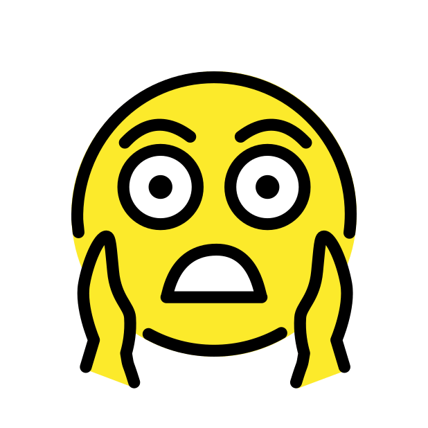 face screaming in fear transparent PNG icon, color version, 618 by 618 pixels