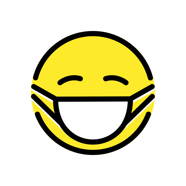 face with medical mask transparent PNG icon, color version, 618 by 618 pixels