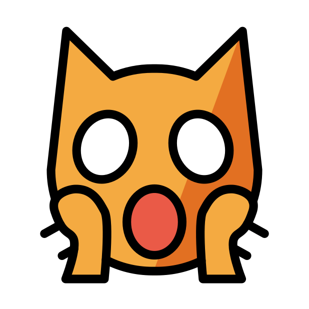 weary cat transparent PNG icon, color version, 618 by 618 pixels