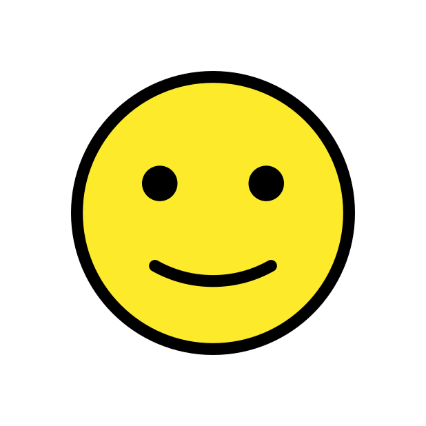 slightly smiling face transparent PNG icon, color version, 618 by 618 pixels