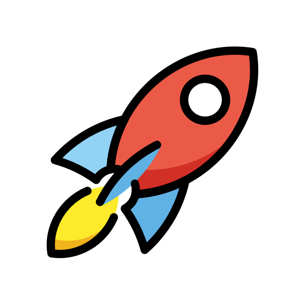 rocket transparent PNG icon, color version, 618 by 618 pixels