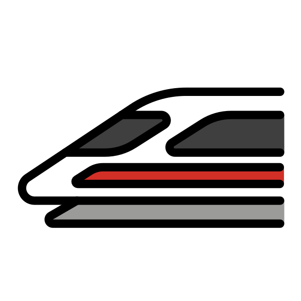 high-speed train transparent PNG icon, color version, 618 by 618 pixels