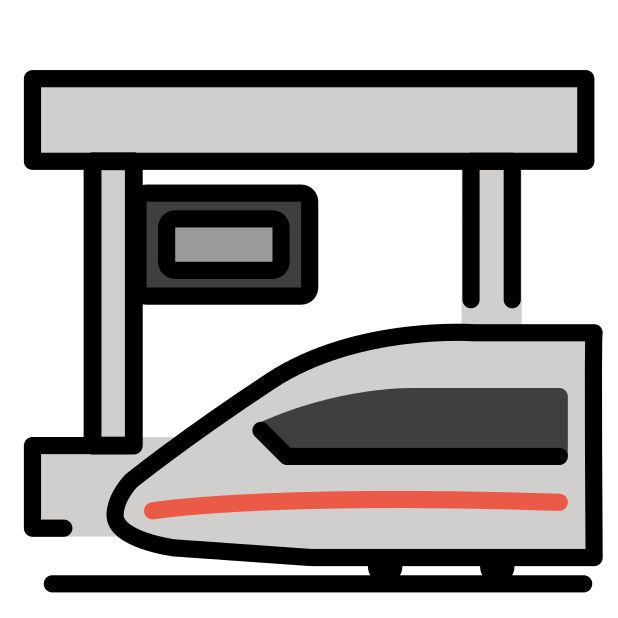 station transparent PNG icon, color version, 618 by 618 pixels