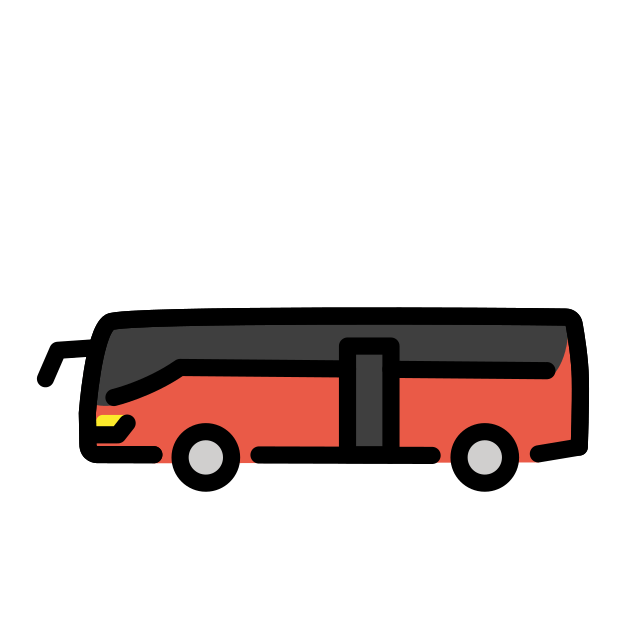 bus transparent PNG icon, color version, 618 by 618 pixels