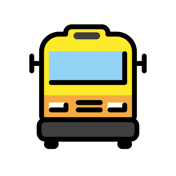 oncoming bus transparent PNG icon, color version, 618 by 618 pixels