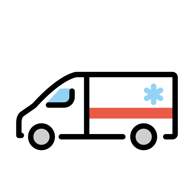 ambulance transparent PNG icon, color version, 618 by 618 pixels