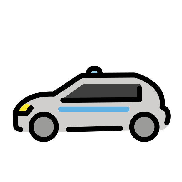 police car transparent PNG icon, color version, 618 by 618 pixels