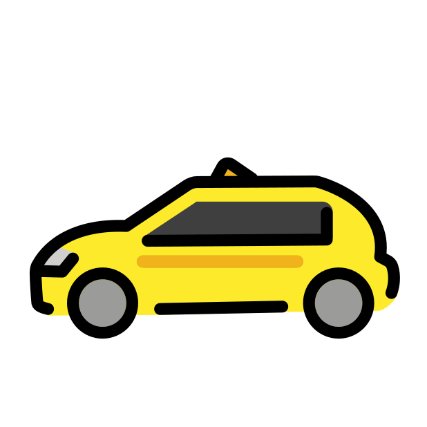 taxi transparent PNG icon, color version, 618 by 618 pixels