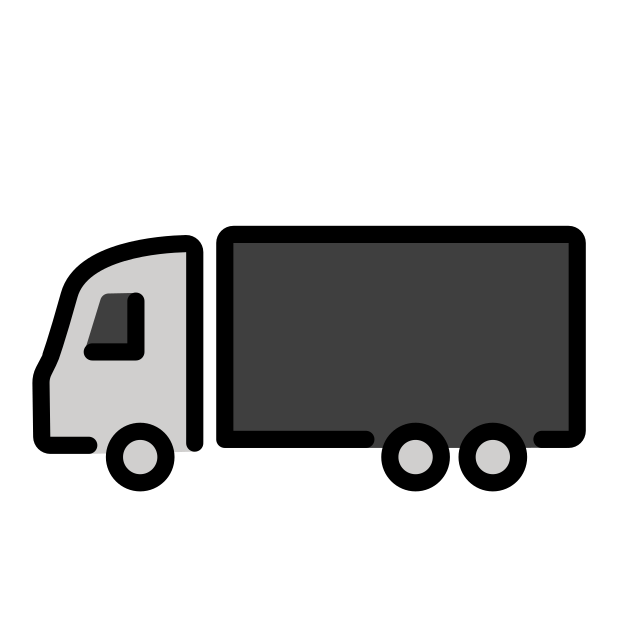 articulated lorry transparent PNG icon, color version, 618 by 618 pixels