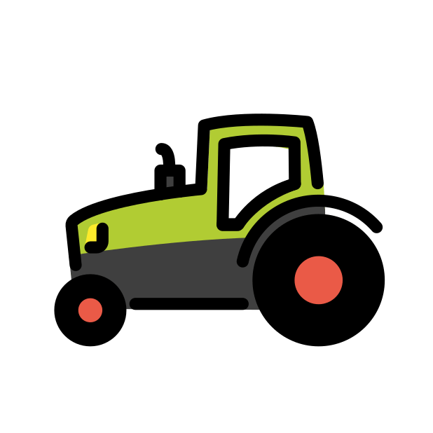 tractor transparent PNG icon, color version, 618 by 618 pixels